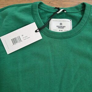 Reigning Champ Lightweight Terry Crewneck Sweatshirt MEDIUM Amen Green